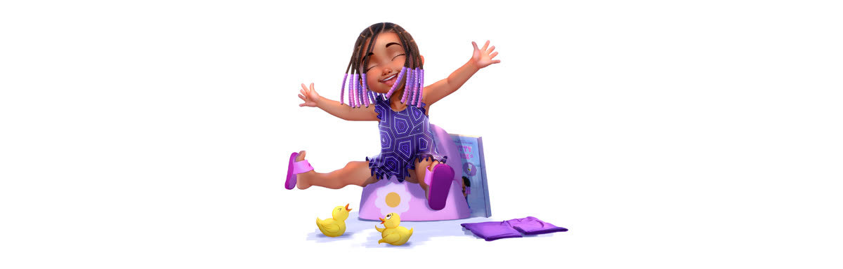 Potty dance character render